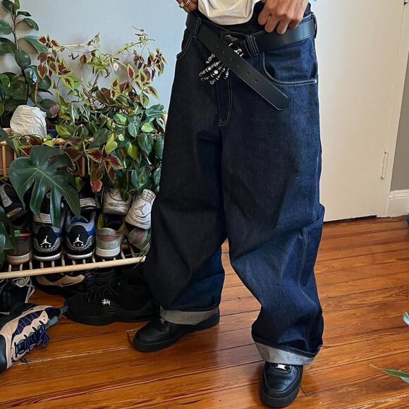 y2k 2000s vintage style skeleton grunge goth emo black belt - Picture 5 of 8